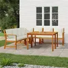 Image de vidaXL Ensemble à manger de jardin coussins 7 pcs Bois acacia