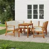 Image de vidaXL Ensemble à manger de jardin coussins 7 pcs Bois acacia