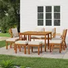 Image de vidaXL Ensemble à manger de jardin coussins 9 pcs Bois acacia3154980