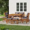 Image de vidaXL Ensemble à manger de jardin coussins 9 pcs Bois acacia
