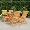 Image de vidaXL Ensemble à manger de jardin 5 pcs Bois de teck massif3155001