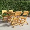 Image de vidaXL Vidaxl Ensemble À Dîner De Jardin 5 Pcs Bois De Teck Massif