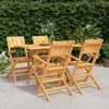Image de vidaXL Ensemble à manger de jardin 5 pcs Bois de teck massif