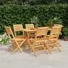 Image de vidaXL Ensemble à manger de jardin 7 pcs Bois de teck solide