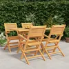 Image de vidaXL Ensemble à manger de jardin 5 pcs Bois de teck massif