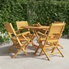 Image de Vidaxl Ensemble Ã DÃ®ner De Jardin 5 Pcs Bois De Teck Massif