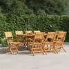 Image de vidaXL Chaises de jardin pliantes lot de 8 55x61x90cm bois massif teck3155063
