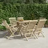 Image de vidaXL Vidaxl Chaises De Jardin Pliantes 6 Pcs Gris 56x61x89 Cm Bois De Teck