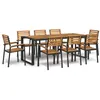 Image de vidaXL Vidaxl Ensemble À Manger De Jardin 9 Pcs Bois D'acacia Solide Et Métal