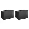 Image de vidaXL Housses de balancelle 2 pcs 12 oeillets 215x150x130/150 cm PE