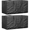 Image de vidaXL Sacs de rangement pour coussins de jardin 2 pcs noir