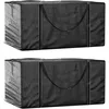 Image de Vidaxl Sacs De Rangement Pour Coussins De Jardin 2 Pcs Noir