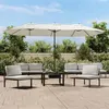 Image de vidaXL Parasol de jardin à double tête avec LED blanc sable 449x245 cm362953