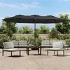 Image de vidaXL Parasol de jardin à double tête avec LED anthracite 449x245 cm362955