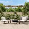 Image de vidaXL Parasol de jardin à double tête taupe 316x240 cm362964