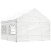 Image de vidaXL Vidaxl Belvédère Avec Toit Blanc 4,46x4,08x3,22 M Polyéthylène