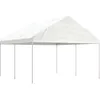 Image de vidaXL Vidaxl Belvédère Avec Toit Blanc 4,46x4,08x3,22 M Polyéthylène