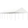 Image de vidaXL Vidaxl Belvédère Avec Toit Blanc 11,15x4,08x3,22 M Polyéthylène