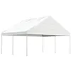 Image de vidaXL Belvédère avec toit blanc 4,46x5,88x3,75 m polyéthylène
