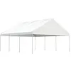 Image de vidaXL Belvédère avec toit blanc 6,69x5,88x3,75 m polyéthylène3155519
