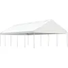 Image de vidaXL Belvédère avec toit blanc 11,15x5,88x3,75 m polyéthylène