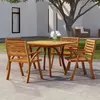 Image de vidaXL Table de jardin 110x110x75 cm Bois d'acacia solide363305