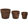 Image de vidaXL Vidaxl Ensemble De Jardinière Godet 3 Pcs Bois Massif De Sapin