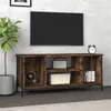 Image de vidaXL Meuble TV chêne fumé 102x35x45 cm bois d'ingénierie826287