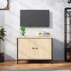 Image de vidaXL Meuble TV avec portes chêne sonoma 60x35x45cm bois d'ingénierie