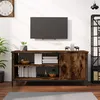Image de vidaXL Meuble TV chêne fumé 100x40x45 cm bois d'ingénierie826302