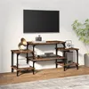 Image de vidaXL Meuble TV Chêne fumé 117x35x52 cm Bois d'ingénierie826317