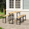 Image de vidaXL Table à bière pliable 170x50x75/105 cm bois massif de sapin363114