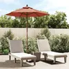 Image de vidaXL Parasol de jardin avec mât en bois terre cuite 196x231 cm363164