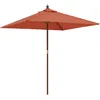 Image de vidaXL Parasol De Jardin Avec Mât En Bois Terre Cuite 198x198x231 Cm Vidaxl Vidaxl