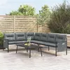 Image de vidaXL Canapé d'angle de jardin anthracite acier et textilène362812