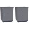 Image de vidaXL Vidaxl Jardinières 2 Pcs Gris Foncé 30x30x37 Cm Polypropylène