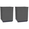 Image de Vidaxl JardiniÃ¨res 2 Pcs Noir 30x30x37 Cm PolypropylÃ¨ne
