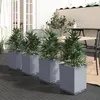 Image de vidaXL Jardinières 4 pcs bleu gris 30x30x37 cm polypropylène364185