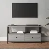 Image de vidaXL Meuble TV sonoma gris 90x33x45 cm bois d'ingÃ©nierie et fer