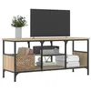 Image de vidaXL Meuble TV chêne sonoma 100x35x45 cm bois d'ingénierie et fer