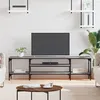 Image de vidaXL Meuble TV sonoma gris 161x35x45 cm bois d'ingénierie et fer831811