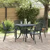 Image de vidaXL Chaises De Jardin Vidaxl 4 Pcs Empilables En Acier Anthracite