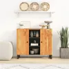 Image de vidaXL Buffet avec 2 portes 90x33x75 cm bois massif d'acacia