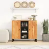 Image de Vidaxl Buffet Avec 2 Portes 90x33x75 Cm Bois Massif D'acacia