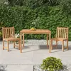 Image de vidaXL Ensemble à manger de jardin 3 pcs Bois de teck massif