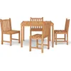 Image de Vidaxl Ensemble Ã DÃ®ner De Jardin 5 Pcs Bois De Teck Massif