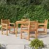 Image de vidaXL Ensemble à manger de jardin 5pcs Bois de teck massif