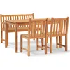 Image de Vidaxl Ensemble Ã DÃ®ner De Jardin 4 Pcs Bois De Teck Massif