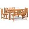 Image de Vidaxl Ensemble Ã DÃ®ner De Jardin 5 Pcs Bois De Teck Massif