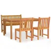 Image de Vidaxl Ensemble Ã DÃ®ner De Jardin 4 Pcs Bois De Teck Massif